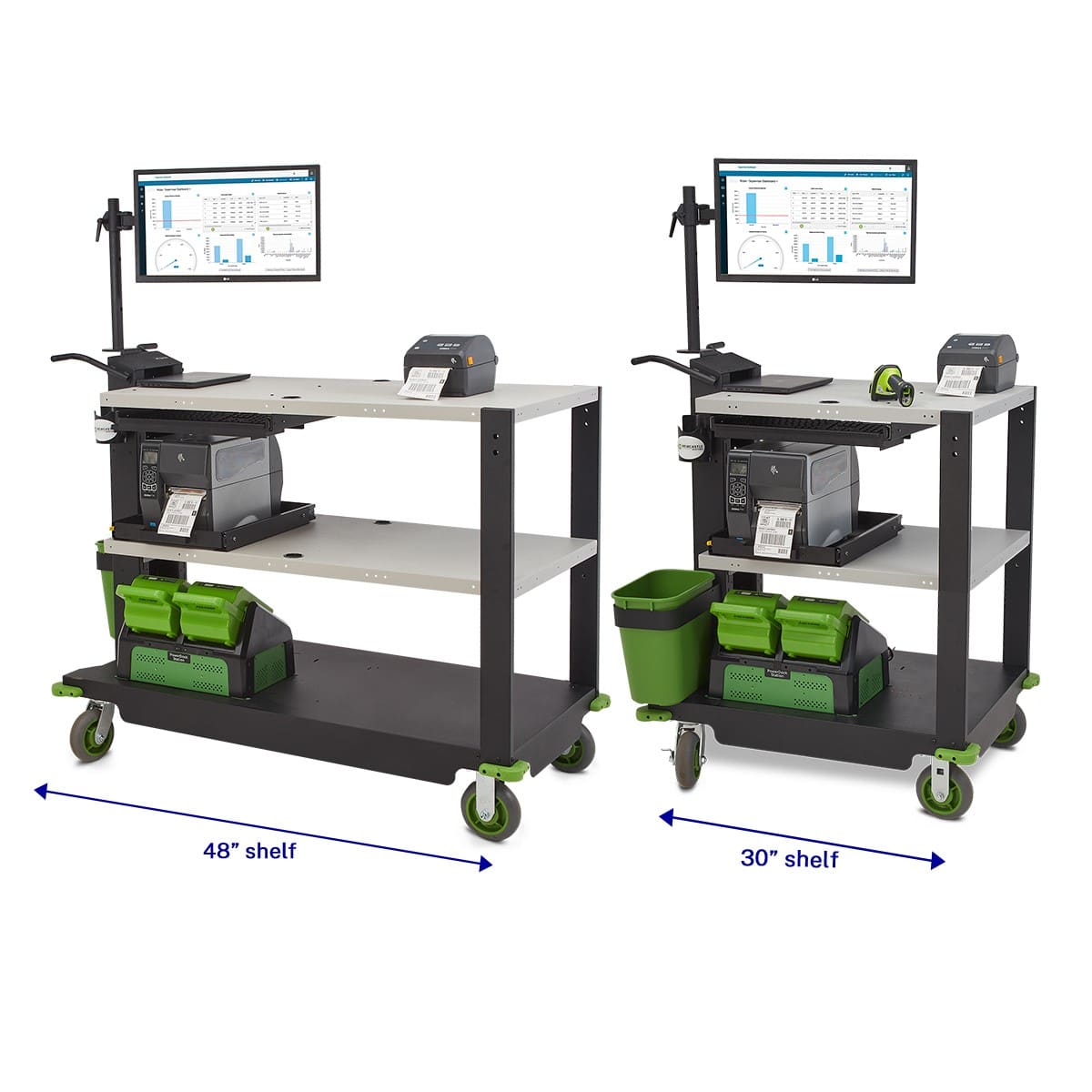 Powered Mobile Workstations - Warehouse Computer Carts